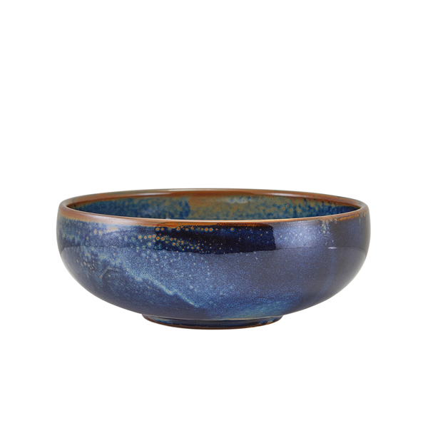 Picture of Terra Porcelain Aqua Blue Belly Bowl 20cm 20 x 7.5cm (Dia x H) - 140cl/49oz