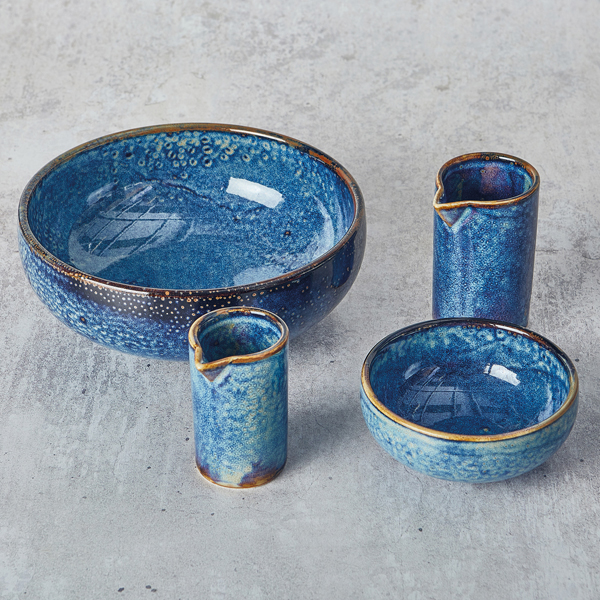 Picture of Terra Porcelain Aqua Blue Straight Sided Jug 5cl/ 1.75oz