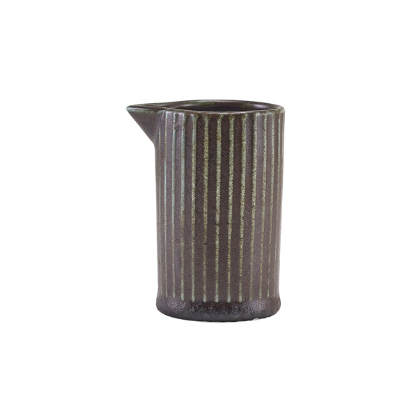 Picture of Terra Porcelain Black Fluted Jug 10cl/3.5oz