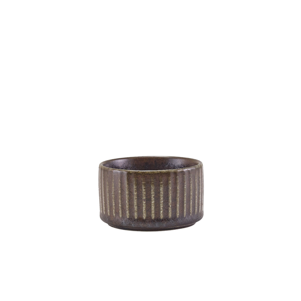 Picture of Terra Porcelain Black Fluted Ramekin 7cl/2.5oz 6.8 x 4.1cm (Dia x H)