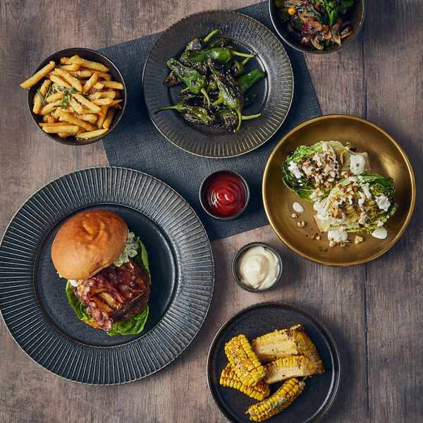 Picture of Terra Porcelain Black Fluted Winged Plate 21cm 20.8 x 2.3cm (Dia x H)