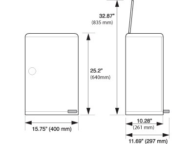 Picture of Nappy Bin System, no smell system with double sealing bag system. 43L 