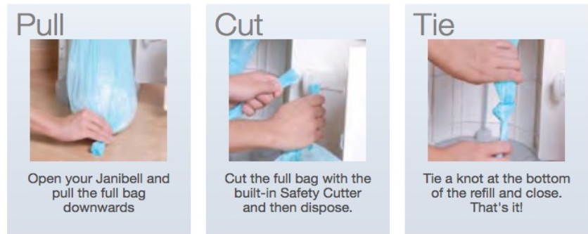 Picture of Janibell Vepa Pedal Nappy Bin BAGS  (400) Fits Bin 0894433002225