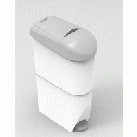 Picture of Kleenwave Sanitary Bin 15ltr Wh/Grey Slimline