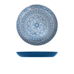 Picture of Blue Marrakesh Melamine Bowl 38 x 4.5cm