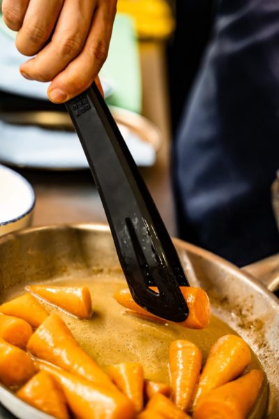 Picture of Black Silicone Slotted Spoon 30cm 300mm use up to 260 Degrees C