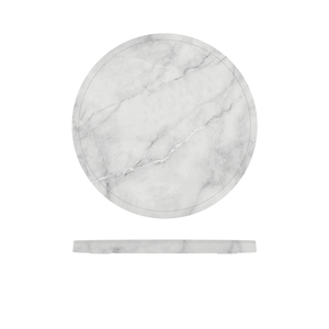 Picture of White Marble Agra Melamine Round Slab 28.5cm
