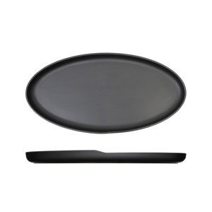 Picture of Black Copenhagen Oval Melamine Dish 47.5 x 24