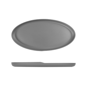 Picture of Grey Copenhagen Oval Melamine Dish 47.5 x 24c