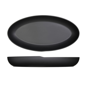 Picture of Black Copenhagen Oval Melamine Deep Dish 55 x