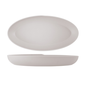 Picture of White Copenhagen Oval Melamine Deep Dish 55 x