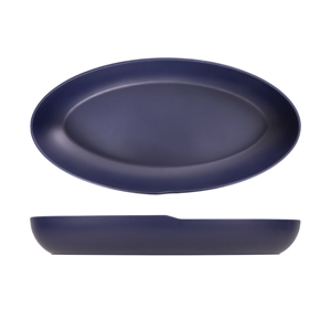 Picture of Denim Blue Copenhagen Oval Melamine Deep Dish 55 x 27.5 x 7.5cm 550 x 275 x 75mm (L x W x H) - 6L/ 211.2oz