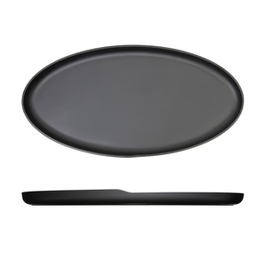 Picture of Black Copenhagen Oval Melamine Dish 55 x 27.5cm 550 x 275 x 35mm (L x W x H)