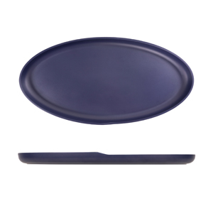 Picture of Denim Blue Copenhagen Oval Melamine Dish 55 x 27.5cm 550 x 275 x 35mm (L x W x H)