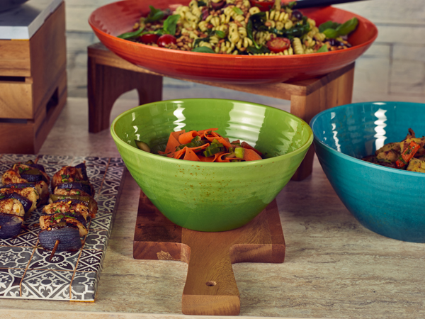 Picture of Light Green Glazed Melamine Casablanca Bowl 20.5 x 9.5cm 205 x 95mm (Dia x H) 1.6L