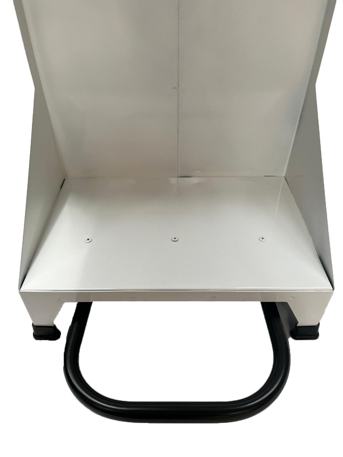 Picture of Free standing Open pedal bin, steel frame white powder coating 90L