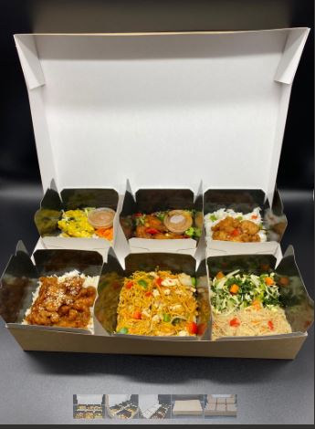 Picture of Food Platter, Kraft Brown no window, hinged lid (50/case) 