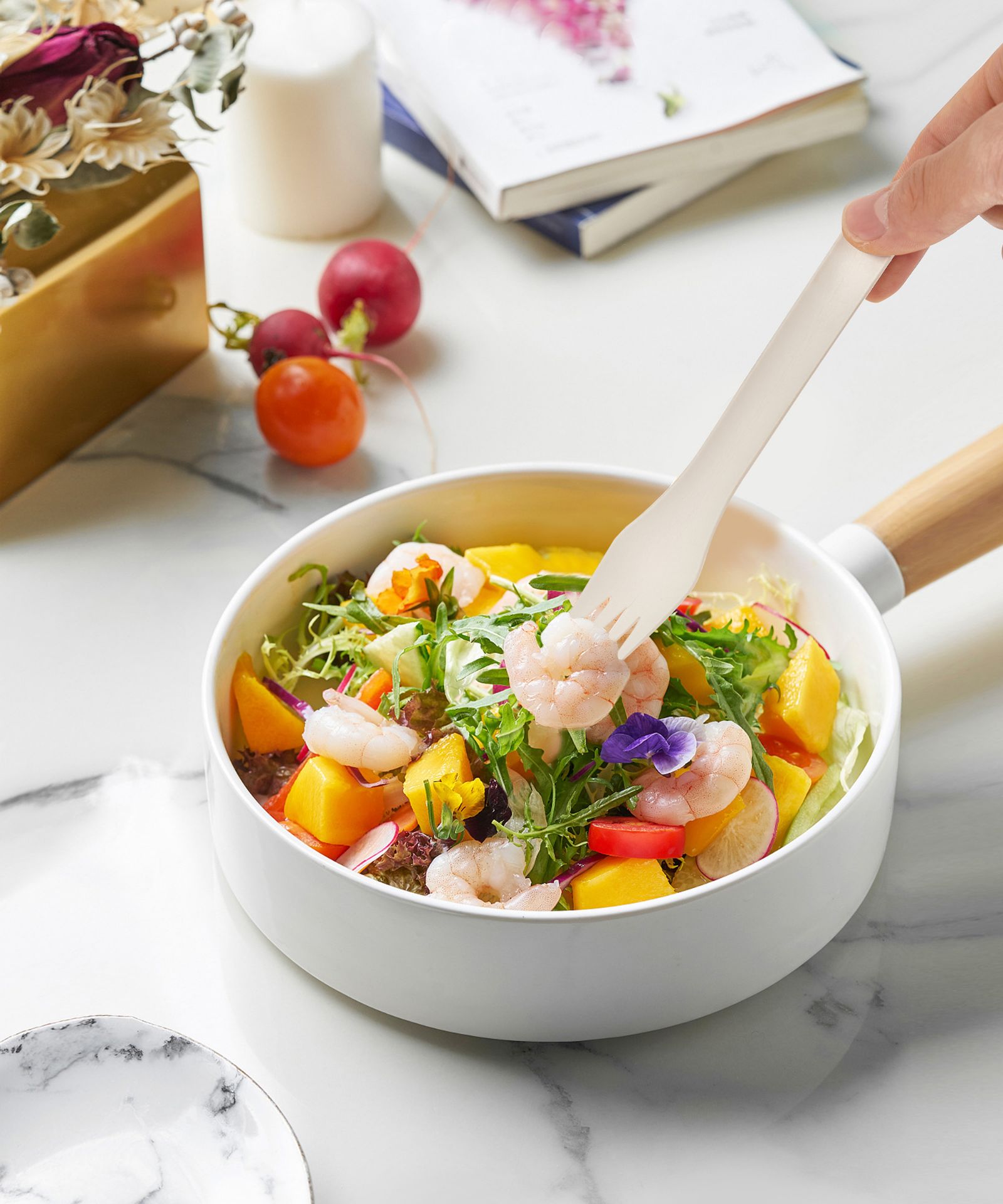 Picture of White High Densitiy Compostable Paper Forks (1000)