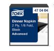 Picture of Tork Black Dinner Napkin 8fold  2ply  1800 pk
