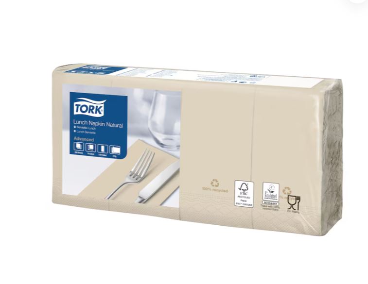 Picture of Tork Natural Lunch Napkin 8F 100% recycled Paper
