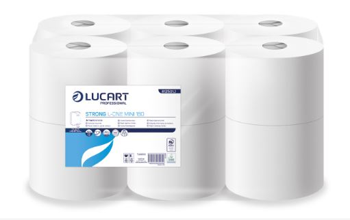 Picture of Lucart L-One Mini Strong Toilet Tissue Virgin 180m x 12 rolls 