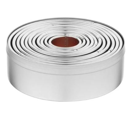 Picture of Vogue Round Plain Pastry Cutter Set (11 Pack)