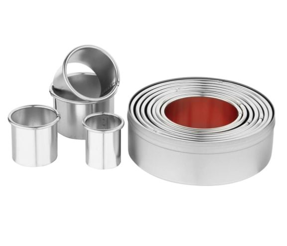 Picture of Vogue Round Plain Pastry Cutter Set (11 Pack)