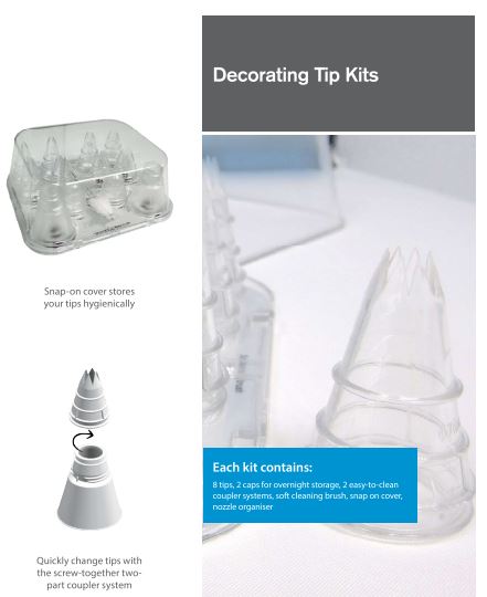 Picture of Clear PLAIN Hole Style Piping Tips (NCCO)  1 kit 