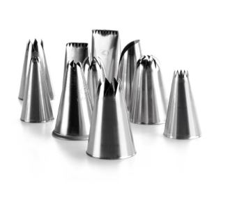 Picture of Lacor 6 Round Pastry Tubes Set Stainless Steel 1pk
