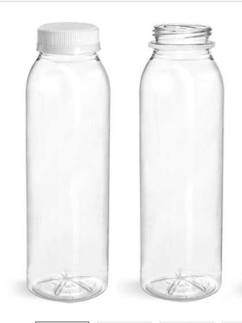 Picture of Juice Bottles Clear 250ml with LIDS (270)