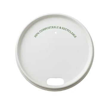 Picture of New White Greenspirit Paper Hot Cup 8oz Sip Lids 1000