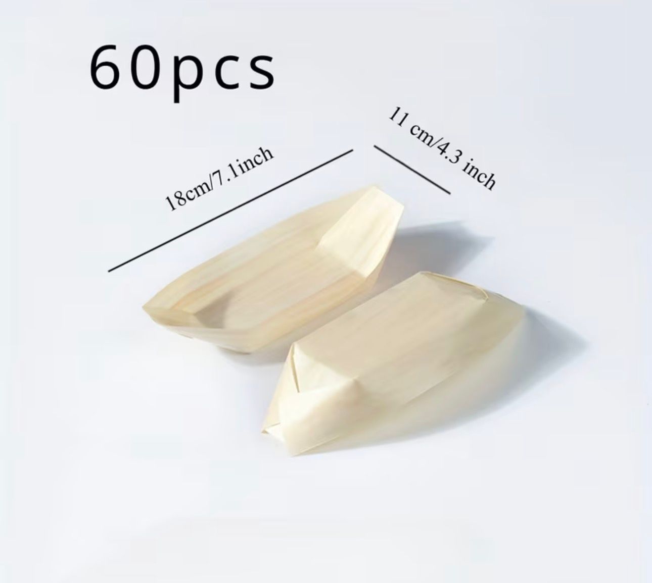 Picture of Bamboo boats for finger foods 60 pk