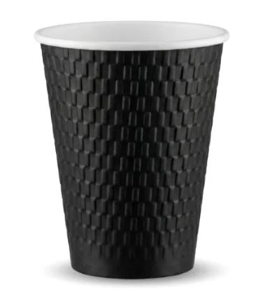Picture of 12oz Black Embossed PE DW Hot Cups (500)