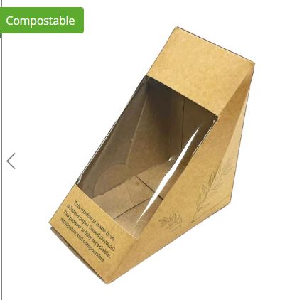 Picture of Kraft Deepfill Sandwich Compostabl Window 500