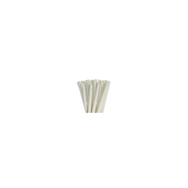 Picture of Leafware White 200x6mm Paper Straw wrapped