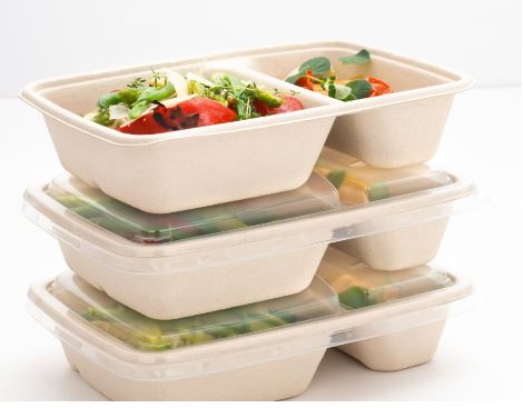 Picture of Sabert Rectangular Pulp Tray with 2 Compartments 16x23cm (300)