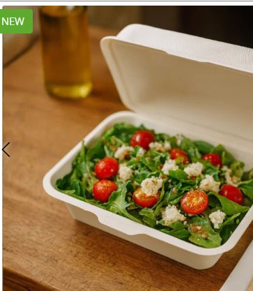 Picture of 7" Bagasse Compostable Small Rectangle Meal Box /200 