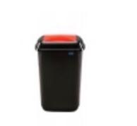 Picture of Black Bin With Colour Flip Lid 50L (RED)