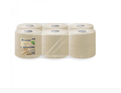 Picture of Lucart Eco Natural Mini Jumbo 180m Toilet Roll 12/case